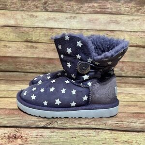 Ugg Purple Star Bailey Button Short Boots